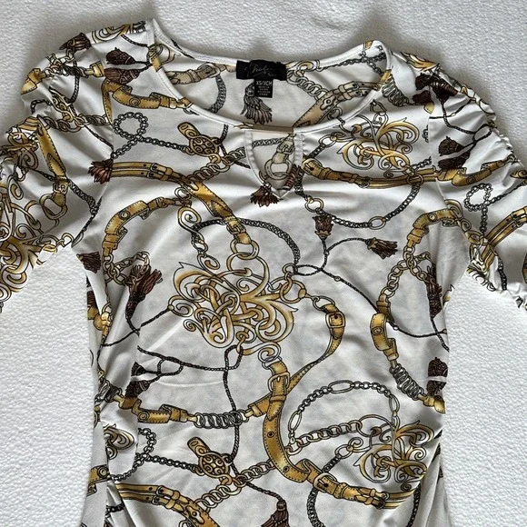 Thalia‎ Sodi Women Western Equestrian Top XS Rodeo Ranch Barn Tunic Top - Picture 3 of 7